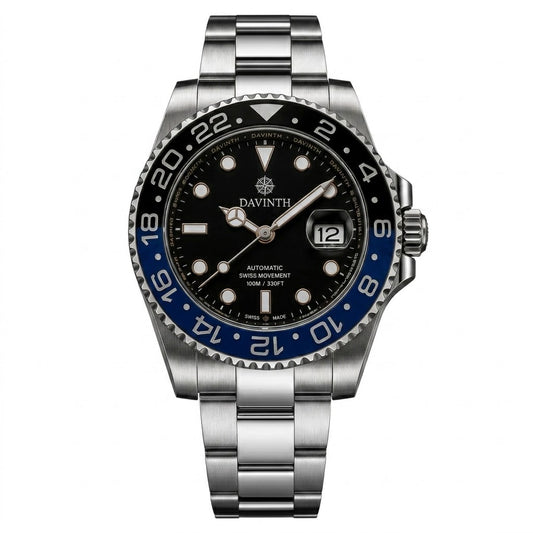 Davinth NOCTURNE GMT 40 / CERAMIC Bicolor Dusk Bezel / OYSTER Steel Bracelet