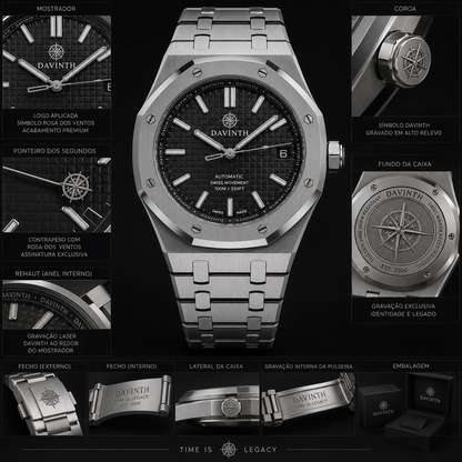 Davinth VANGUARD 41 / TAPISSERIE Silver Dial / OCTAGONAL Steel Case & Bracelet
