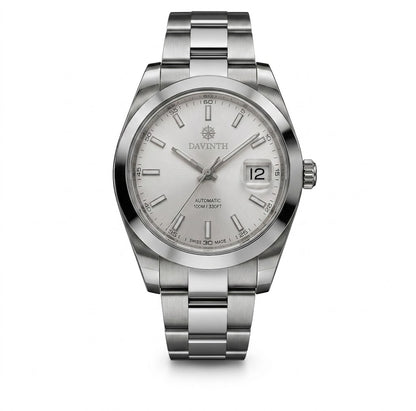 Davinth ASCENT 40 / SUNBURST Silver Dial / OYSTER Steel Bracelet