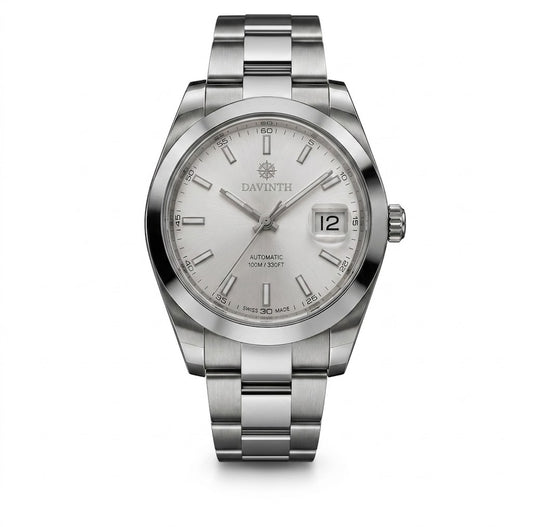 Davinth ASCENT 40 / SUNBURST Silver Dial / OYSTER Steel Bracelet