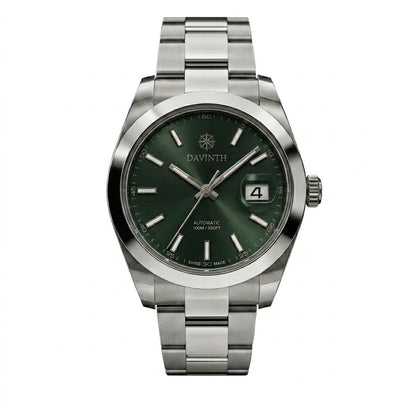 Davinth VERDANT 40 / SUNBURST Forest Green Dial / OYSTER Steel Bracelet